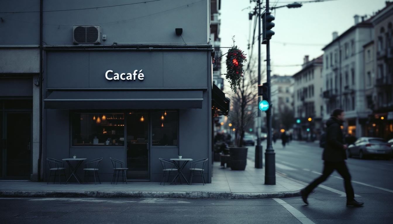 A simple caffe bar in Podgorica.